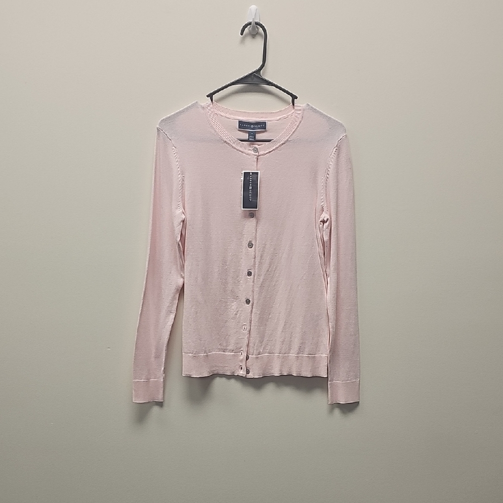 Pink Button-Up Cardigan